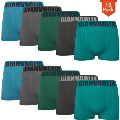 Afbeelding van Microfiber Boxershorts Heren 10 Pack Naadloos Effen Mix Maat M/L