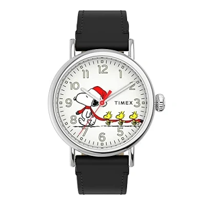 Afbeelding van Timex Peanuts Waterbury Standard TW2U86400 Horloge Leer Zwart Ø 40 mm