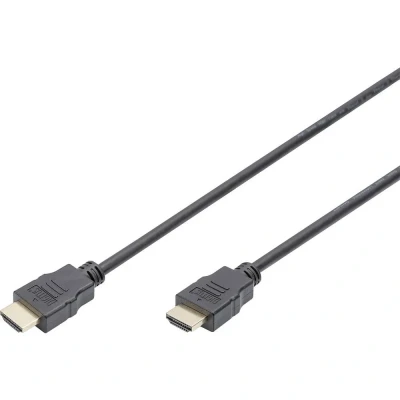 Afbeelding van Digitus AK 330114 050 S HDMI kabel Aansluitkabel A stekker, stekker 5.00 m Zwart Vergulde steekcontacten