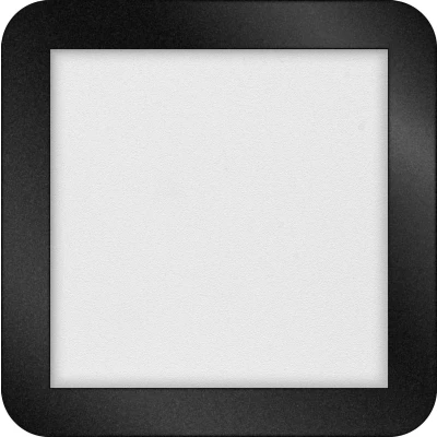 Afbeelding van ETH Anne LED plafonnière 3 settings zwart 22.5x2.7cm 12W IP44 Vierkant