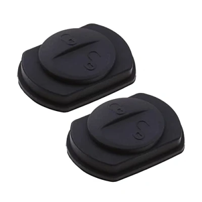 Afbeelding van Set van 2 rubberen autosleutelhoezen met knoppen, compatibel Mitsubishi Colt/Warrior/Spacestar/Carisma, zwart, waterdicht en krasbestendig