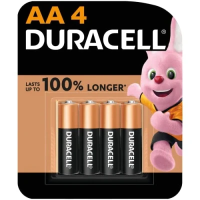 Afbeelding van Duracell AA 1,5 V alkaline batterijen Extra Life Long Power Pack van 4