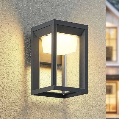 Afbeelding van Prios Gamion LED buiten wandlamp van aluminium
