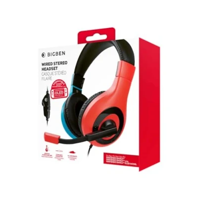 Afbeelding van Bigben Stereo Gaming Headset V1 Nintendo Switch Neon Rood/Blauw