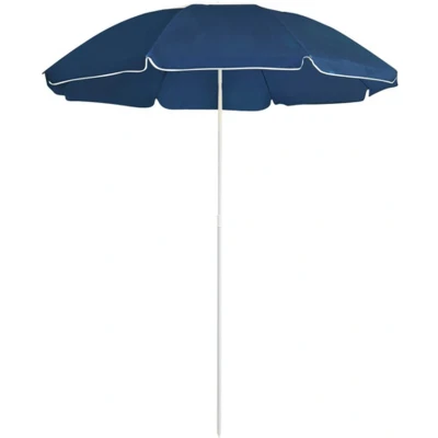 Afbeelding van vidaXL Parasol met stalen paal 180 cm blauw