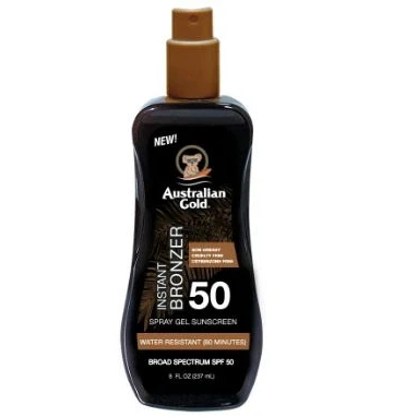 Afbeelding van Australian Gold SPF 50 Spray met Bronzer Gel 237ml