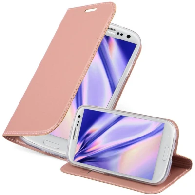 Afbeelding van Cadorabo Hoesje geschikt voor Samsung Galaxy S3 / NEO in CLASSY ROSE GOUD Beschermhoes met magnetische sluiting, standfunctie en kaartvakje Book Case Cover Etui