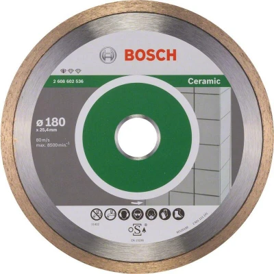 Image de BOSCH 2608602536 Disque de coupe diamanté Standard pour céramique 180 x 25,40 1,6 7 mm