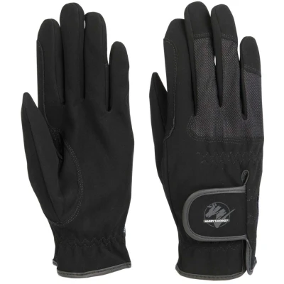 Afbeelding van Harry&#039;s Horse Rijhandschoenen Domy Suede Mesh Zwart XXS