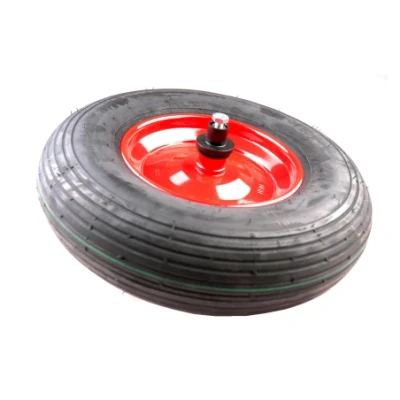 Afbeelding van Kruiwagenwiel stalen velg as 13 cm