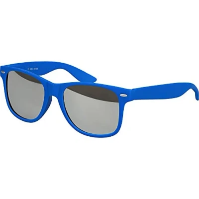 Afbeelding van Nerd zonnebril UV400 CAT 3 CE rubber retro stijl uniseks vintage bril met veerscharnier voor vrouwen mannen (verschillend)