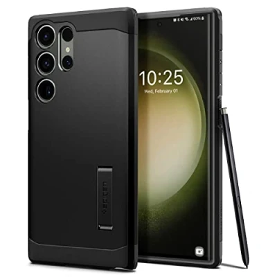 Afbeelding van Spigen Tough Armor Samsung Galaxy S23 Ultra Back Cover Zwart