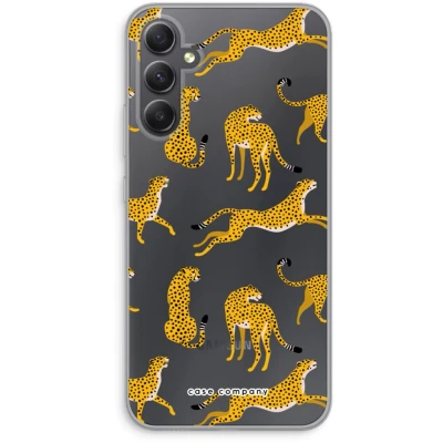 Afbeelding van Case Company® hoesje geschikt voor Samsung Galaxy A34 Luipaard Soft Cover Telefoonhoesje Bescherming aan alle Kanten en Schermrand