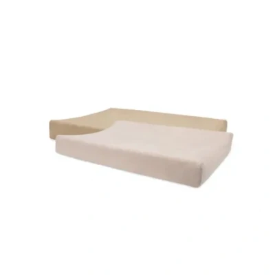 Afbeelding van Jollein Aankleedkussenhoes Badstof 50x70cm Wild Rose/Biscuit 2 Stuks