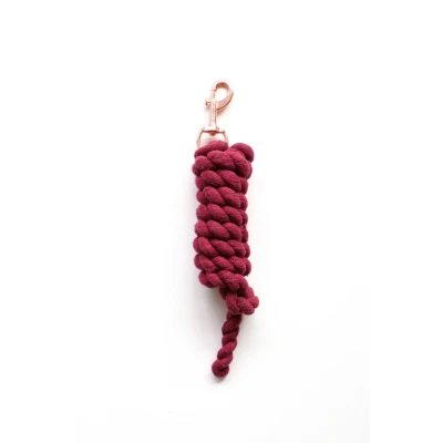Image de HB Showtime Corde pour Licol Rose Gold Mousqueton Bordeaux