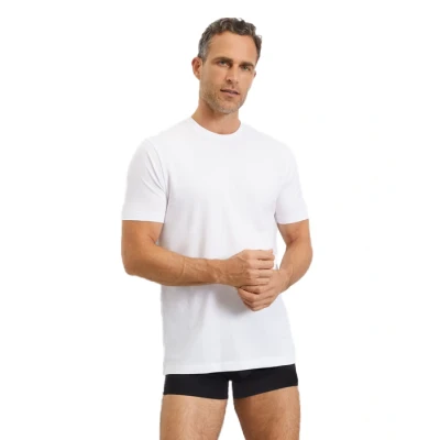 Afbeelding van Olymp T Shirt Ronde Hals 2Pack maat L Heren Basic met Regular fit Pasvorm Katoen