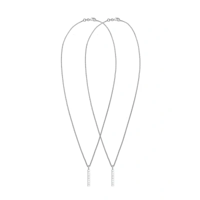 Afbeelding van Elli Freunde Partner Schriftzug Wording Ketting, Dames, Maat: 45, Silber