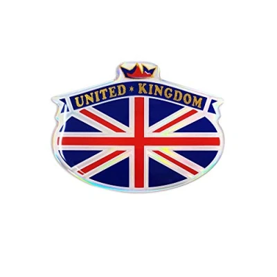 Afbeelding van 4R Quattroerre.it 476 Sticker UK 3D embleem, 75 x 55 mm