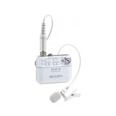 Image de Zoom F2 BT/W 32 bit recorder with bluetooth includes lavalier microphone white