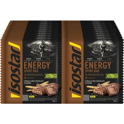 Afbeelding van Isostar Energy Sport Bars Ontbijtgranen &amp; Chocolade 20 x 3 35 gram Voor langdurige energietoevoer