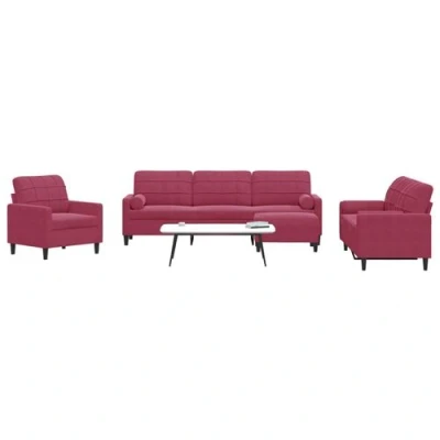 Image de vidaXL Ensemble de canapés 4 pcs avec coussins et traversins velours
