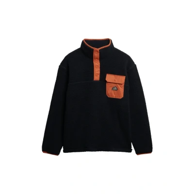 Afbeelding van Superdry Fuji fleecetrui met halve drukknoopsluiting Heren Truien