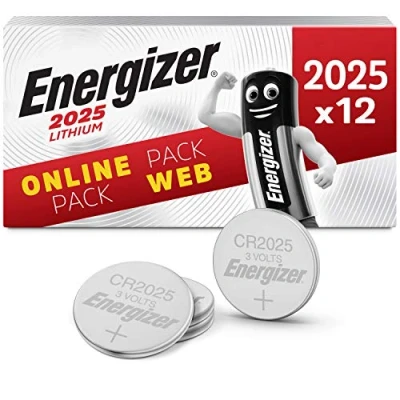 Afbeelding van Energizer CR2025 batterij, platte 12 stuks