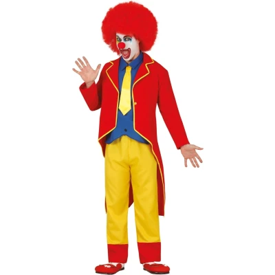 Afbeelding van Fiestas Guirca Verkleedkleding Clown Heren Rood/geel Mt 48 50