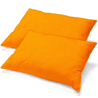 Afbeelding van aqua textil Classic Line kussensloop, 40 x 80 cm, oranje katoen ritssluiting Jersey kussenhoes