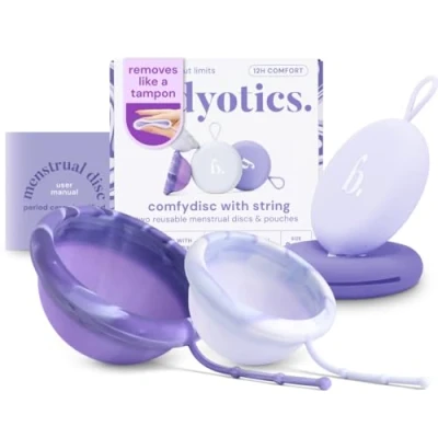 Afbeelding van Bodyotics Comfydisc With String Two Reusable Menstrual Discs &amp; Pouches