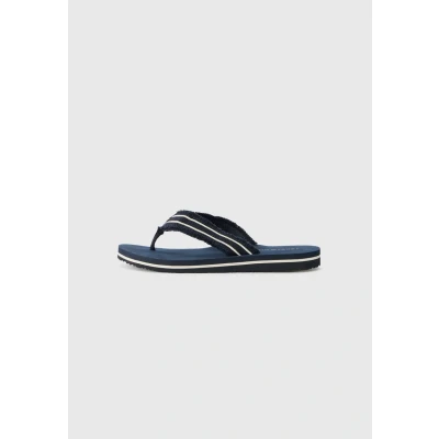 Afbeelding van Tommy Hilfiger Th Webbing strandsandaal Fw0fw08739 teenslippers voor dames, Ruimte Blauw, 39 EU