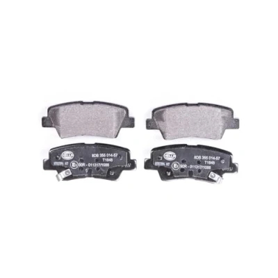 Afbeelding van HELLA 8DB 355 014 571 Remblokkenset Met akoestische slijtagewaarschuwing toebehoren HYUNDAI: Tucson, Sonata V, SSANGYONG: Korando III Off Road