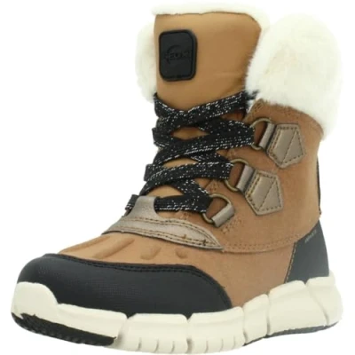 Afbeelding van Geox Flexyper GIRL ABX Snowboots voor kinderen, Maat: 29, Whisky/black Imitatieleer/ textiel
