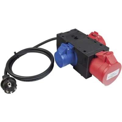Afbeelding van Benning 044147 Meetadapter Randaarde stekker CEE Cara koppeling, koppeling Rood, Blauw
