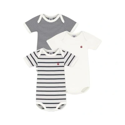 Image de Petit Bateau Body (Lot de 3) Mixte bébé, Variante 1, 3 mois