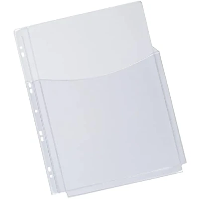 Afbeelding van Q connect Geperforeerde Showtas A4 11 gaatsperforatie Pp Glashelder Pak Van 5 Stuks Showtassen