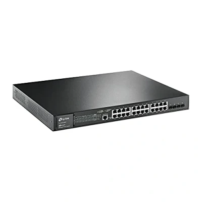 Image de TP Link JetStream TL SG3428MP Commutateur Géré 24 x 10/100/1000 (PoE+) + 4 Gigabit SFP Montable sur rack PoE+ (384 W)