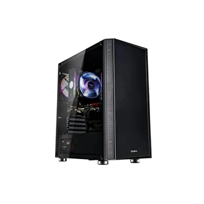 Image de Zalman R2 Tour ATX étendu panneau latéral fenêtré (verre trempé) pas d&#039;alimentation noir USB/Audio