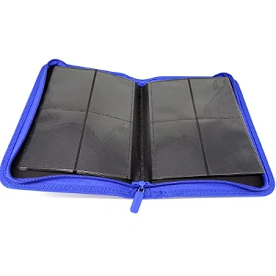 Afbeelding van docsmagic.de Pro Player 4 Pocket Zip Album Dark Blue 160 kaartbinder MTG PKM YGO Ritssluiting donkerblauw