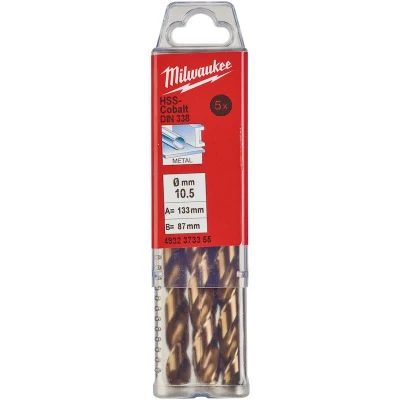 Afbeelding van MILWAUKEE 4932373355 HSS G Cobalt metaalboor 10,5x133mm (5 st.)