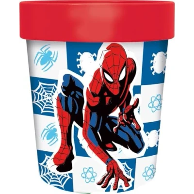 Afbeelding van Marvel Rood glas voor kinderen, kunststof, Spiderman, spin, 260 ml, met antislip onderkant