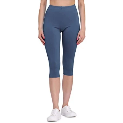 Afbeelding van Bellivalini BLV BLV50 148 LE Dames Capri Leggings Sport Vrijetijdsbroek 3/4 Lengte Viscose Sporbroek Yogabroek Jeans S