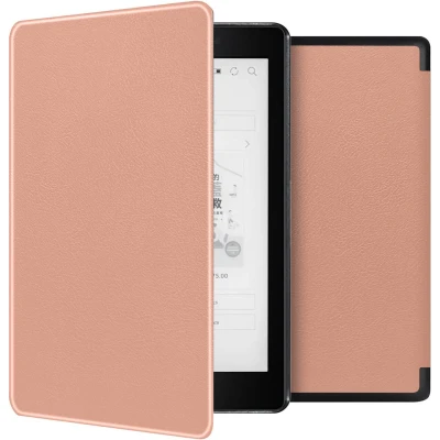 Afbeelding van imoshion Ereader Cover / Hoesje Geschikt voor Kobo Aura One Slim Hard Case Sleepcover Bookcase zonder stand Rosé goud