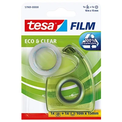 Afbeelding van Tesa 57969 00000 01 tesafilm Eco &amp; Clear Transparant (l x b) 10 m 15 mm 1 stuk(s)