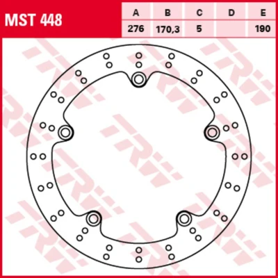 Afbeelding van TRW MST448 Remschijf 276 5