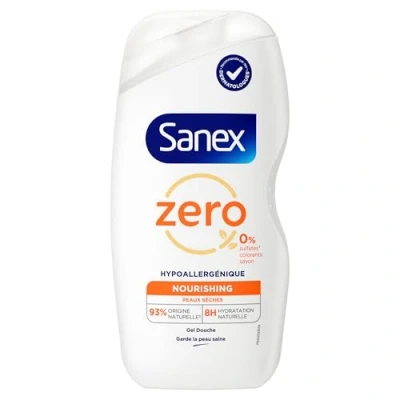 Afbeelding van Sanex Zero % voedende douchegel voor droge, biologisch afbreekbare en veganistische huid, 475 ml