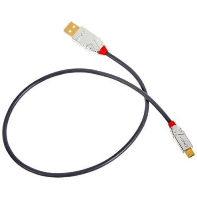 Afbeelding van LINDY USB kabel 2.0 A stekker, mini B stekker 0.50 m Grijs 36630