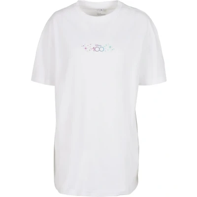 Afbeelding van Merchcode Disney 100 Castle TEE Tshirt print, Dames, Maat: Large, White