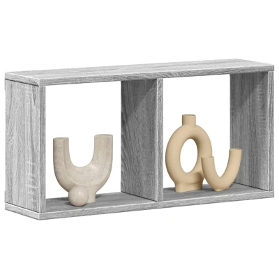 Afbeelding van Wandkast 60x16x30 cm bewerkt hout grijs sonoma eiken