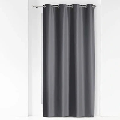 Afbeelding van metalen oogjesgordijn 140 x 260 cm polyester effen essential concrete
